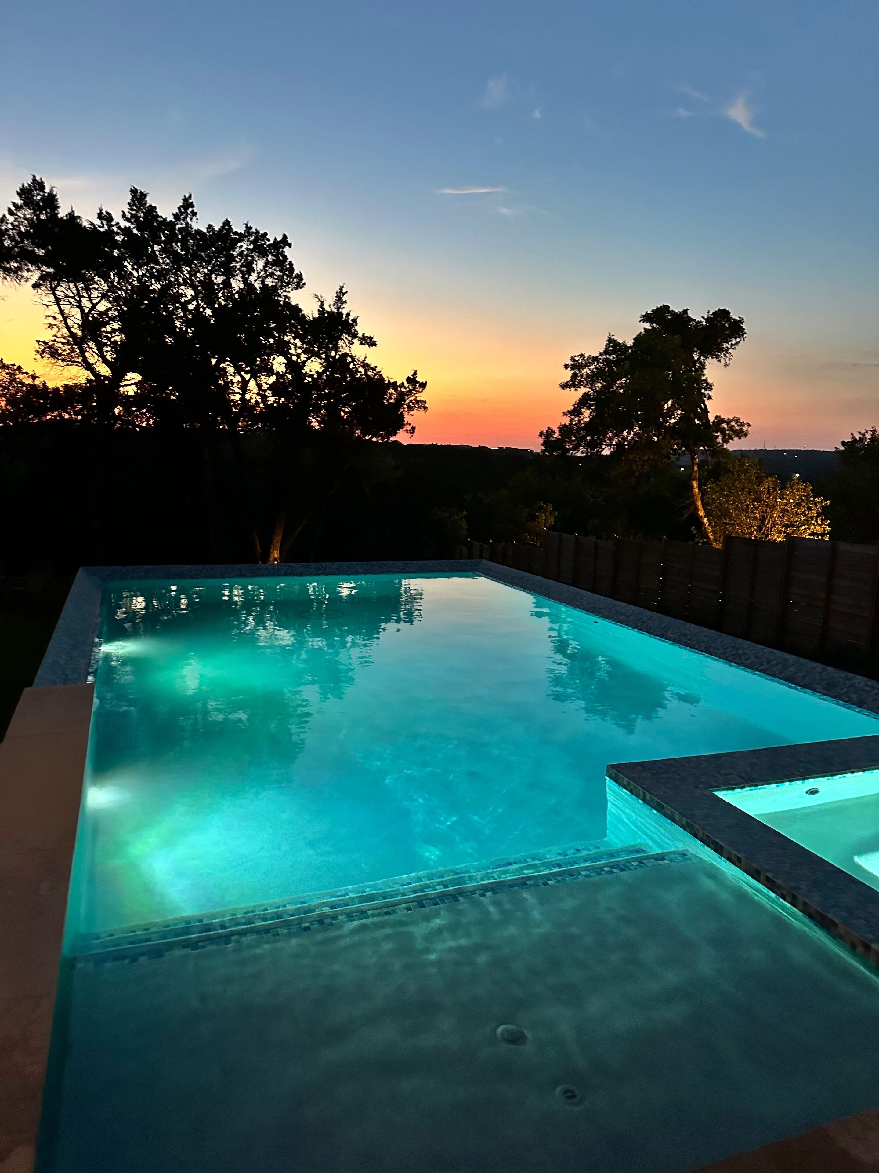 Outdoor pool, a heated pool