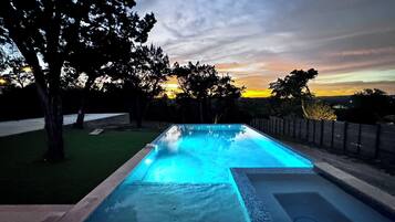 Outdoor pool, a heated pool