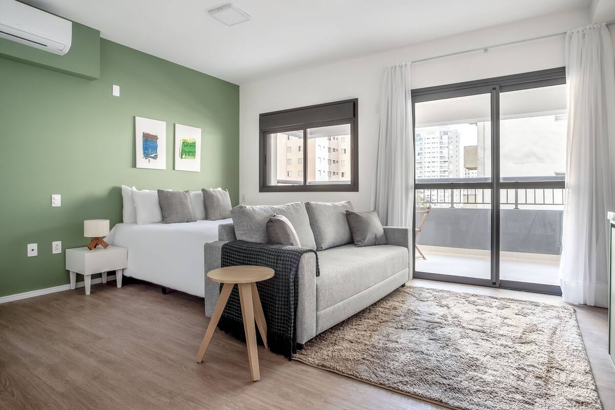 Premier Studio | Premium bedding, individually decorated, individually furnished, desk