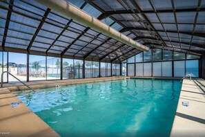 Indoor pool, a heated pool