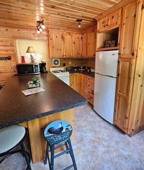 Fridge, microwave, oven, stovetop - Tiny House Cabin -Presque Isle Campground #30 (Presque Isle)