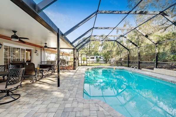 A heated pool