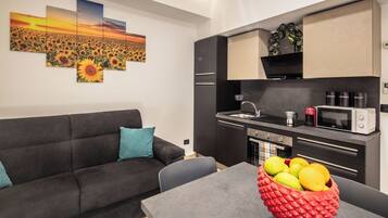 Appartement Panoramique, balcon, vue mer | Cuisine privée