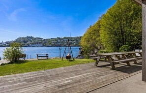 Outdoor dining - 6 bedroom beautiful home in Farsund (Farsund)