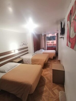 Blackout curtains, free WiFi, bed sheets, wheelchair access