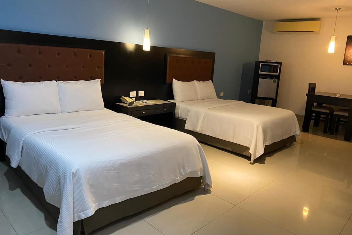 Luxury Room, 2 Double Beds, Garden View | Hypo-allergenic bedding available, desk, laptop workspace, WiFi (free)