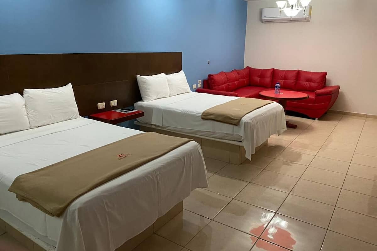Standard Room, 2 Double Beds, Garden View | Hypo-allergenic bedding available, desk, laptop workspace, WiFi (free)