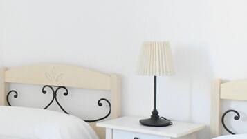 2 makuuhuonetta, vuodevaatteet