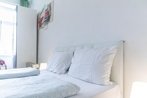 1 غرفة نوم وواي فاي وملاءات أسرّة