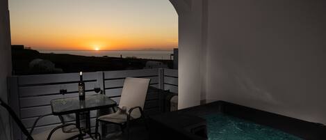 Deluxe Double Room, Hot Tub, Sea View | Balcony view