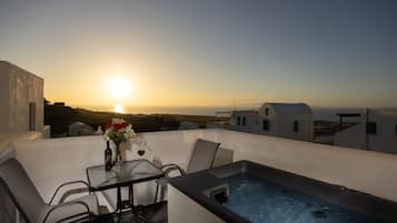 Deluxe Double Room, Hot Tub, Sea View | Balcony view