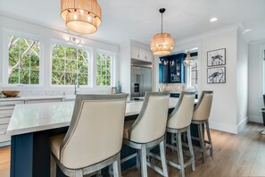 Fridge, microwave, oven, stovetop - Custom build home with major upgrades; screened in porch and two newer golf carts. (Bald Head Island)
