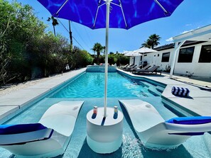 A heated pool