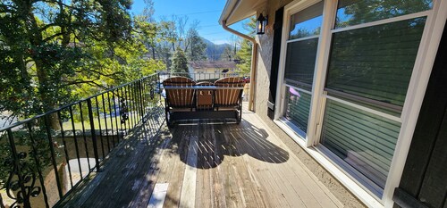 Sleeps 34!  Indoor basketball court, game room and hot tub!