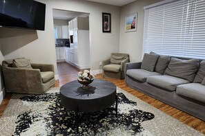 Smart TV, fireplace, video games