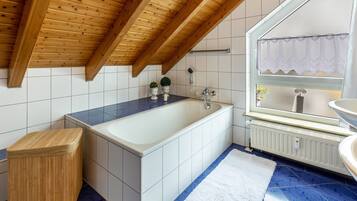 Dusch, gratis toalettartiklar, hÄrtork och handdukar