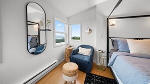 2 bedrooms, iron/ironing board, travel crib, WiFi