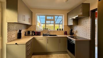 Microwave, oven, dishwasher, coffee/tea maker