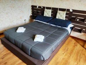 1 غرفة نوم وواي فاي وملاءات أسرّة