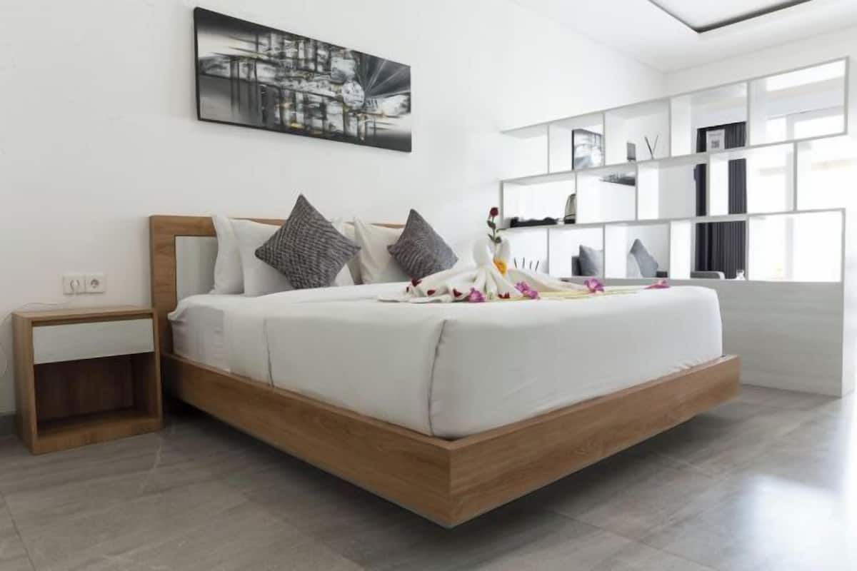 1 slaapkamer, luxe beddengoed, een kluis op de kamer, gratis wifi
