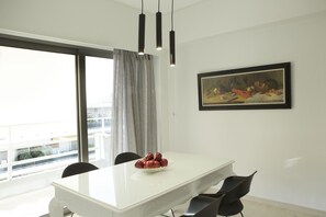 Luxury Apartment | Private kitchen | Electric kettle, high chair - Luxury Apartment with Exceptional View (Papagou-Holargos)