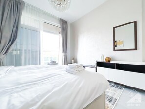 Apartment (0 Bedroom) | Iron/ironing board, free WiFi, bed sheets - Stunning Studio With Balcony in Arjan (Dubai)