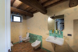 Shower, bidet, towels, soap - Appartamento Ampio nel Borgo Medioevale (colle di val d'elsa)