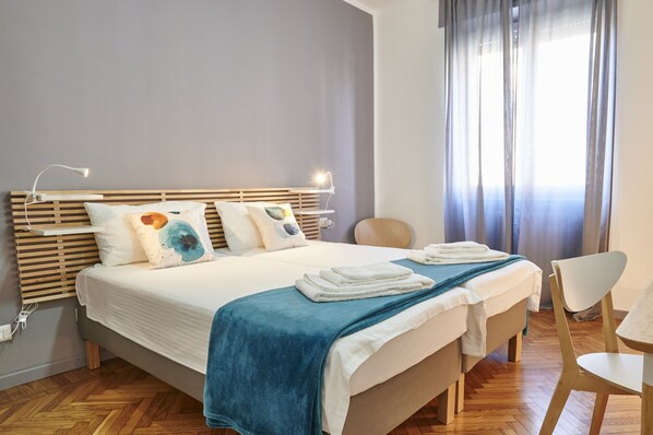 舒適公寓 | 1 間臥室、低過敏寢具、羽絨被、書桌