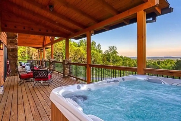 Hot tub on balcony