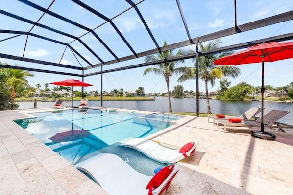 A heated pool