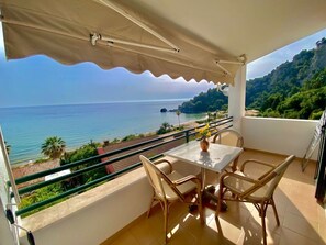 Apartment, 1 Bedroom, Smoking, Balcony | Outdoor dining - Corfu Glyfada Menigos Resort 86 (Corfu)