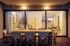 Outdoor banquet area