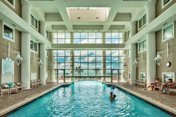 Indoor pool, a heated pool