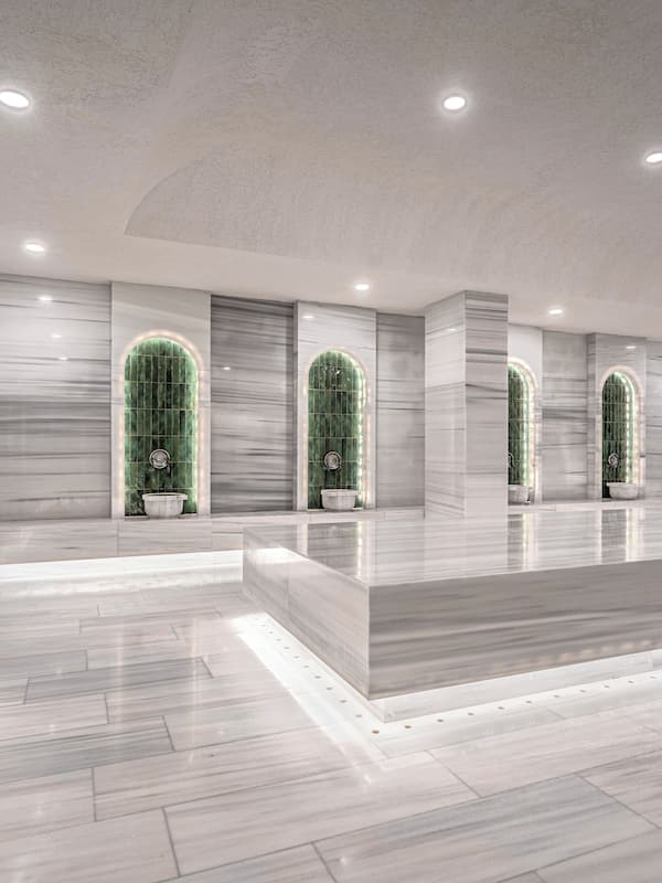 Sauna, steam room, Turkish bath, body treatments, hot stone massages