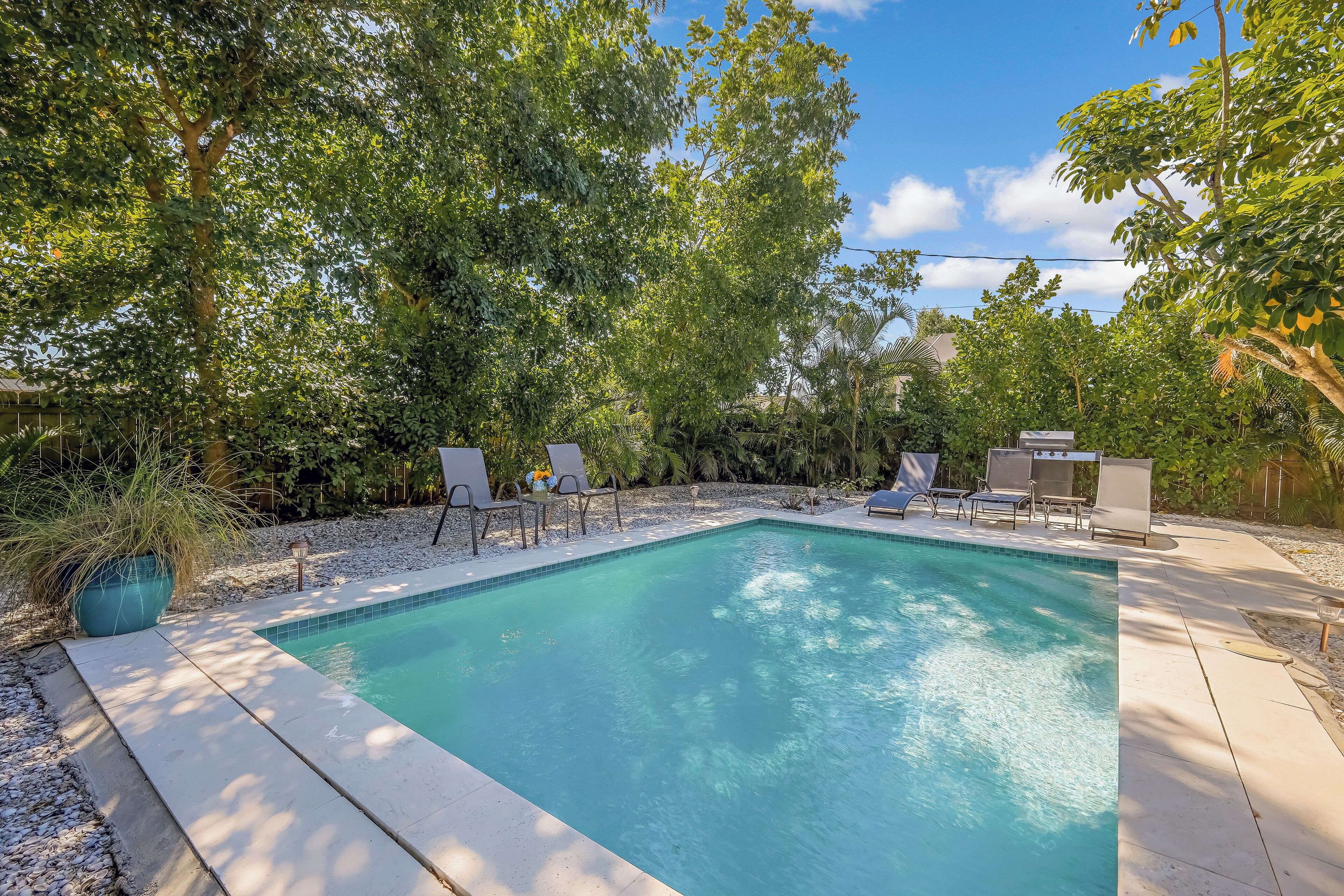 A heated pool