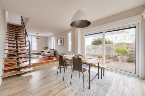 À 300m de la plage, maison pour 7 avec piscine