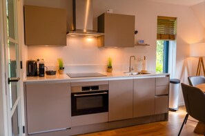 Fridge, microwave, dishwasher, toaster
