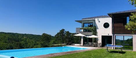 Outdoor pool, a heated pool