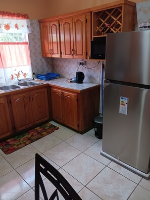 Comfort Single Room | Private kitchen | Full-sized fridge, microwave, oven, stovetop - Finch Apartment (St. George's)