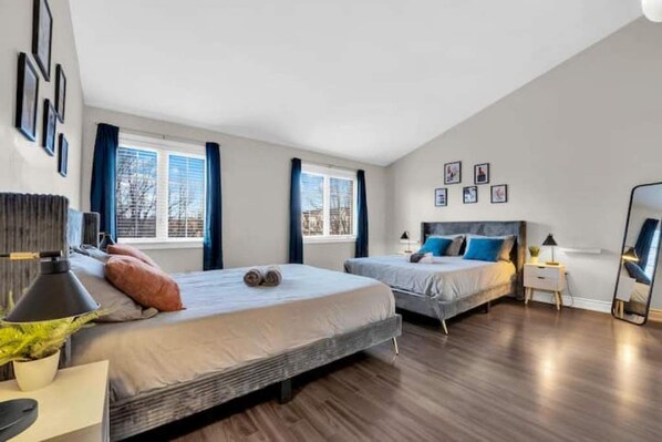 2 chambres, bureau, Wi-Fi gratuit, draps fournis