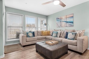 Apartment, Multiple Beds (LaBahia 126 - Perfectly Sea-Sunned) | Living area | TV - Labahia 126 - Perfectly Sea-sunned (Pensacola Beach)