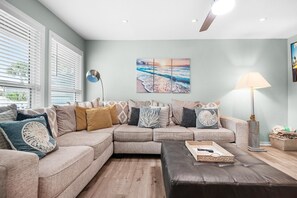 Apartment, Multiple Beds (LaBahia 126 - Perfectly Sea-Sunned) | Living area | TV - Labahia 126 - Perfectly Sea-sunned (Pensacola Beach)