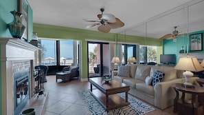 Apartment, Multiple Beds (Palm Beach Club 4-127 Parrot-dise Pa) | Living area | TV