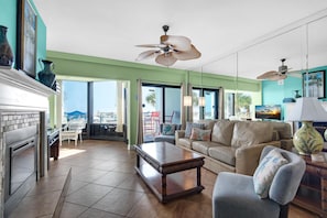 Apartment, Multiple Beds (Palm Beach Club 4-127  Parrot-dise Pa) | Living area | TV - Palm Beach Club 4-127 Parrot-dise Palms (Pensacola Beach)