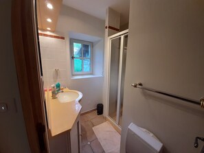 Shower, hair dryer