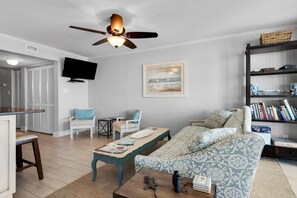 Apartment, 1 King Bed (Santa Rosa Dunes 1062) | Living area | TV - Santa Rosa Dunes 1062 (Pensacola Beach)