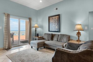 Apartment, Multiple Beds (Sans Souci unit 104) | Living area | TV - Sans Souci Unit 104 (Pensacola Beach)