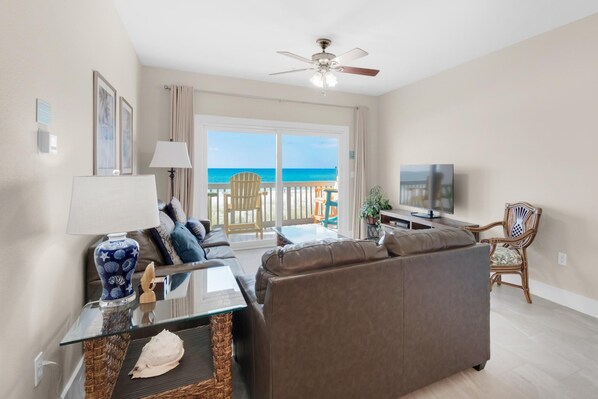 Apartment, Multiple Beds (Villas on the Gulf unit M5) | Living area - Villas on the Gulf Unit M5 (Pensacola Beach)