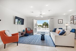 House, Multiple Beds (Makarios Beach Blu) | Living area | TV - Makarios Beach Blu (Navarre)