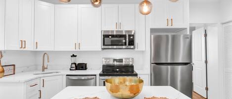 Microwave, oven, stovetop, dishwasher